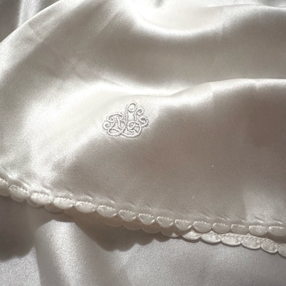 Lauren Ralph Lauren 100% SILK Classy Cream Pajama Tank and Short Set - Picture 11 of 11